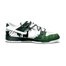 Nike: Зелёные кроссовки  Dunk