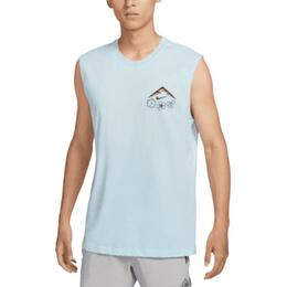Nike: Голубая футболка  Dri FIT