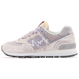 New Balance: Белые кроссовки  574