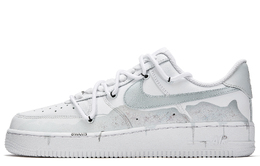 Nike: Серебристые кроссовки  Air Force 1