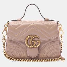 Gucci: Розовая сумка  GG Marmont