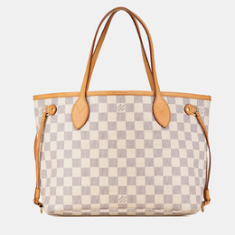 Louis Vuitton: Белая сумка-шоппер  Neverfull