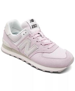 New Balance: Розовые кроссовки  574