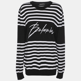 Balmain: Чёрный свитер 