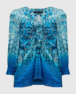 Roberto Cavalli: Синяя блуза 