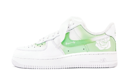 Nike: Зелёные кроссовки  Air Force 1