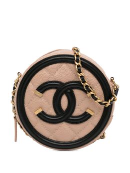 CHANEL Pre-Owned: Коричневая сумка через плечо 