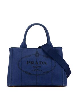 Prada Pre-Owned: Голубая сумка 