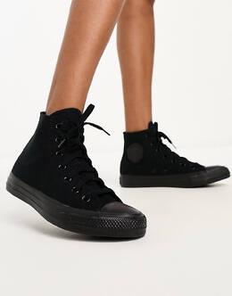 Converse: Чёрные кеды  Chuck Taylor All Star