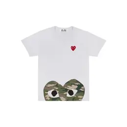 Comme des Garcons PLAY: Белая футболка 