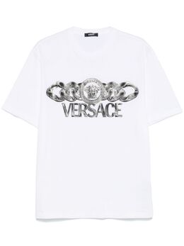 Versace: Белая футболка  Medusa