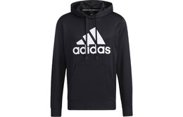 Adidas: Чёрная толстовка 