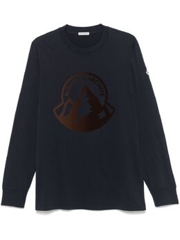 Moncler: Синяя футболка 