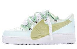 Nike: Зелёные кроссовки  Air Force 1