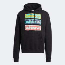 Adidas: Чёрная толстовка 