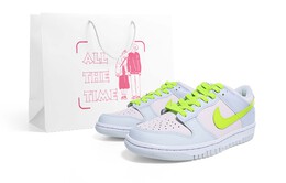 Nike: Зелёные кроссовки  Dunk
