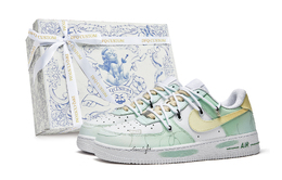 Nike: Зелёные кроссовки  Air Force 1