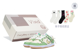 Nike: Зелёные кроссовки  Dunk