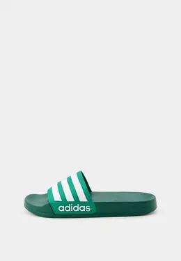 adidas: Зелёные шлёпанцы 