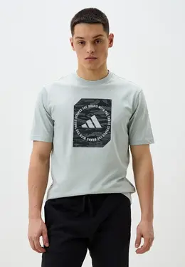 adidas: Серая футболка 