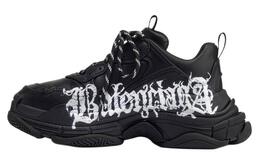 Balenciaga: Чёрные кроссовки  Triple S