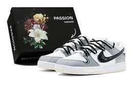 Nike: Серые кроссовки  Dunk