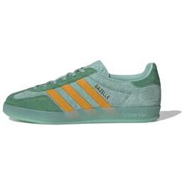 Adidas: Зелёные кроссовки  Gazelle Indoor