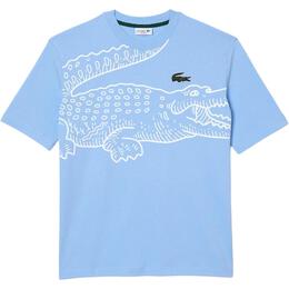 Lacoste: Голубая футболка 