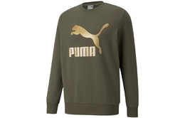 PUMA: Зелёная толстовка 