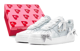 Nike: Серебристые кроссовки  Air Force 1