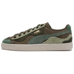 PUMA: Зелёные кроссовки  Suede