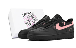 Nike: Чёрные кроссовки  Air Force 1