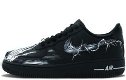 Nike: Чёрные кроссовки  Air Force 1