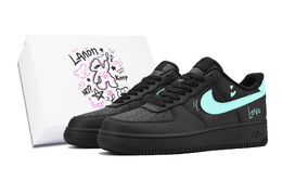 Nike: Зелёные кроссовки  Air Force 1