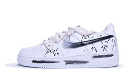 Nike: Чёрные кроссовки  Air Force 1