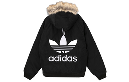 Adidas Originals: Чёрный пуховик 