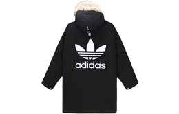 Adidas Originals: Чёрный пуховик 