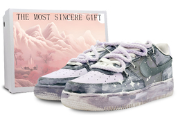 Nike: Фиолетовые кроссовки  Air Force 1