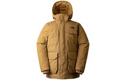 The North Face: Коричневый пуховик 