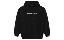 Balenciaga: Чёрная толстовка  New Copyright