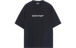 Balenciaga: Чёрная футболка  New Copyright