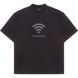 Balenciaga: Чёрная футболка 