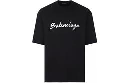 Balenciaga: Чёрная футболка 