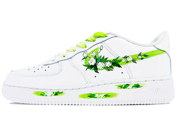 Nike: Зелёные кроссовки  Air Force 1