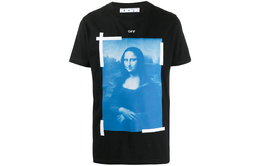 Off-White: Чёрная футболка  Mona Lisa