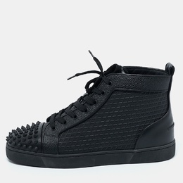 Christian Louboutin: Чёрные кроссовки  Lou Spikes