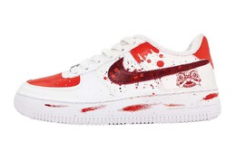 Nike: Оранжевые кроссовки  Air Force 1