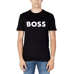 Hugo Boss: Чёрная футболка 