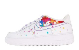 Nike: Фиолетовые кроссовки  Air Force 1