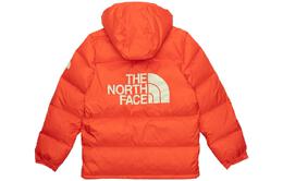 The North Face: Оранжевый пуховик 